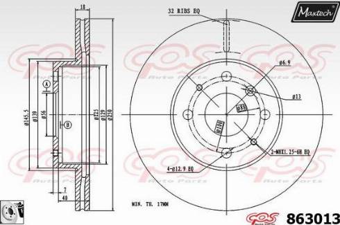 Maxtech 863013.0080 - Kočioni disk www.molydon.hr