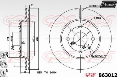 Maxtech 863012.6980 - Kočioni disk www.molydon.hr