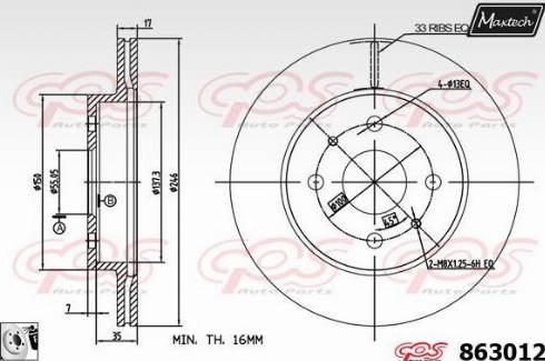 Maxtech 863012.0080 - Kočioni disk www.molydon.hr