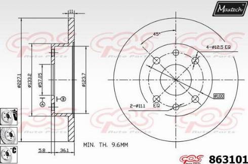 Maxtech 863101.6880 - Kočioni disk www.molydon.hr