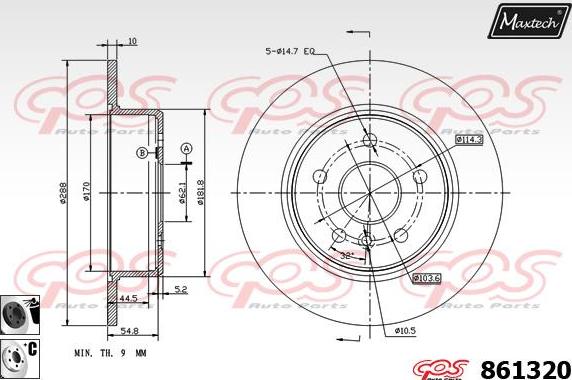 Maxtech 863101 - Kočioni disk www.molydon.hr