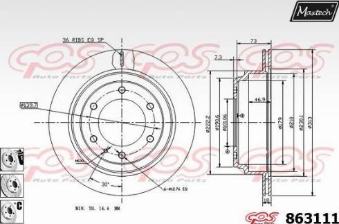 Maxtech 863111.6880 - Kočioni disk www.molydon.hr