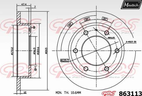 Maxtech 863113.0000 - Kočioni disk www.molydon.hr