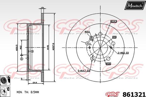 Maxtech 863113 - Kočioni disk www.molydon.hr