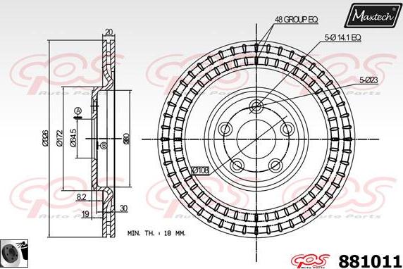 Maxtech 863112 - Kočioni disk www.molydon.hr