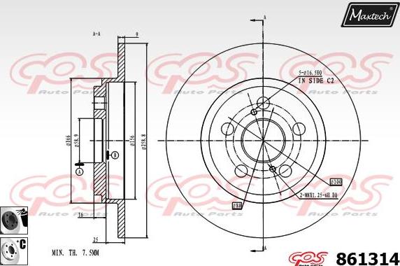 Maxtech 863126 - Kočioni disk www.molydon.hr