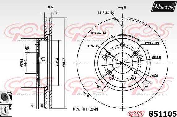 Maxtech 863123 - Kočioni disk www.molydon.hr