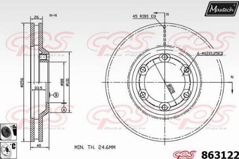 Maxtech 863122.6060 - Kočioni disk www.molydon.hr