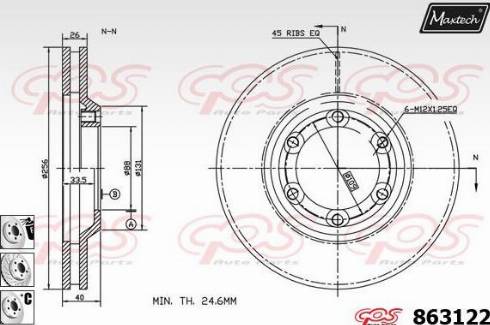 Maxtech 863122.6880 - Kočioni disk www.molydon.hr