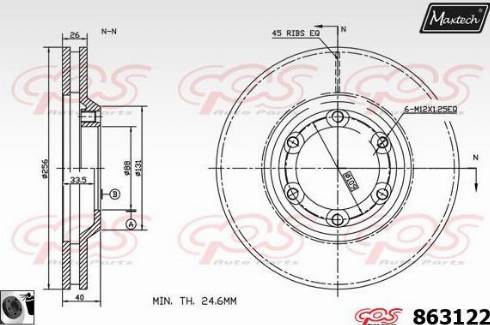 Maxtech 863122.0060 - Kočioni disk www.molydon.hr