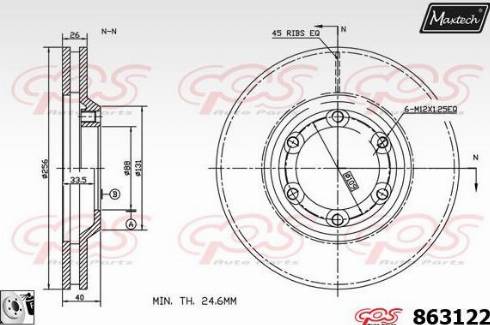 Maxtech 863122.0080 - Kočioni disk www.molydon.hr