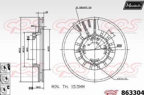 Maxtech 863304.6980 - Kočioni disk www.molydon.hr