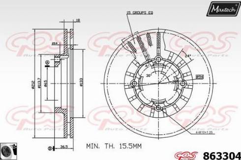 Maxtech 863304.0060 - Kočioni disk www.molydon.hr