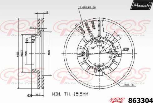 Maxtech 863304.0000 - Kočioni disk www.molydon.hr