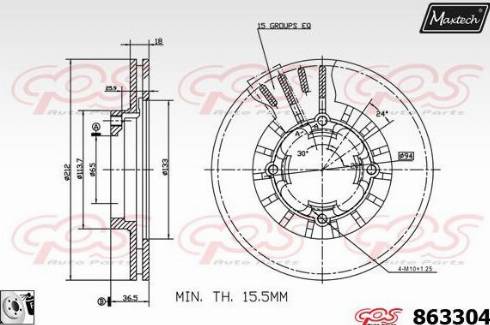 Maxtech 863304.0080 - Kočioni disk www.molydon.hr