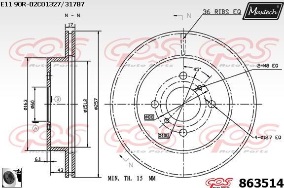 Maxtech 863304 - Kočioni disk www.molydon.hr