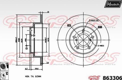 Maxtech 863306.6060 - Kočioni disk www.molydon.hr