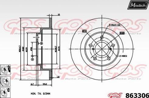 Maxtech 863306.6880 - Kočioni disk www.molydon.hr