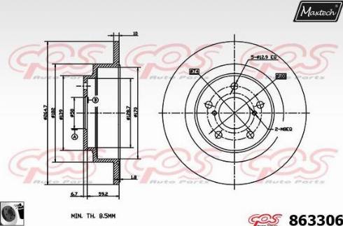 Maxtech 863306.0060 - Kočioni disk www.molydon.hr