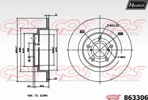 Maxtech 863306.0000 - Kočioni disk www.molydon.hr