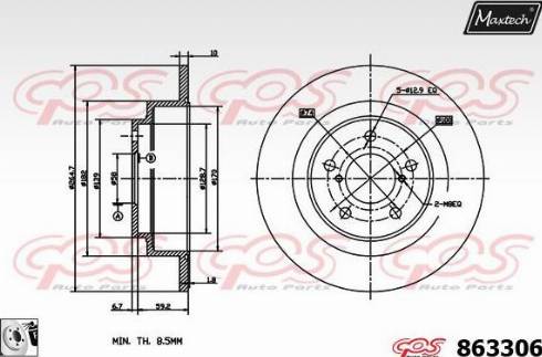 Maxtech 863306.0080 - Kočioni disk www.molydon.hr