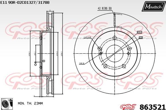 Maxtech 863306 - Kočioni disk www.molydon.hr