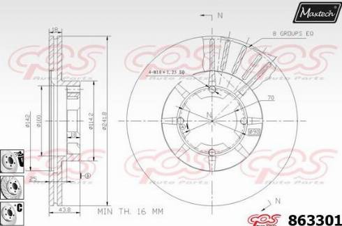 Maxtech 863301.6980 - Kočioni disk www.molydon.hr