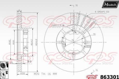 Maxtech 863301.6060 - Kočioni disk www.molydon.hr