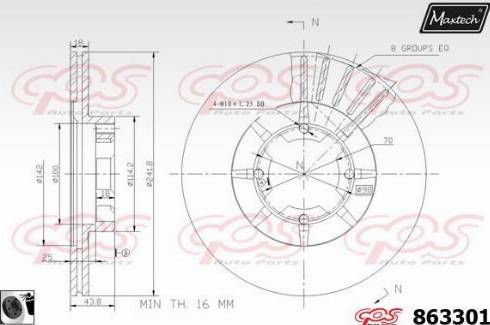 Maxtech 863301.0060 - Kočioni disk www.molydon.hr