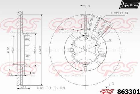 Maxtech 863301.0000 - Kočioni disk www.molydon.hr