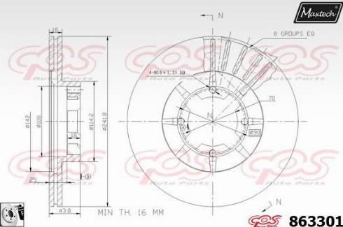 Maxtech 863301.0080 - Kočioni disk www.molydon.hr