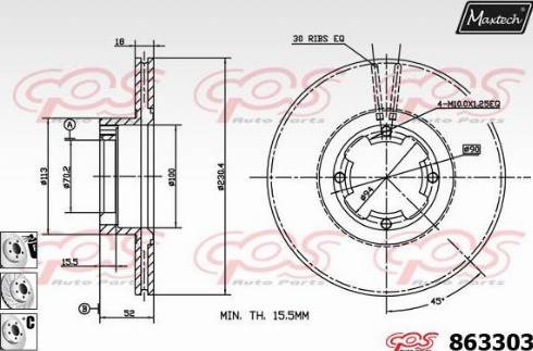 Maxtech 863303.6880 - Kočioni disk www.molydon.hr