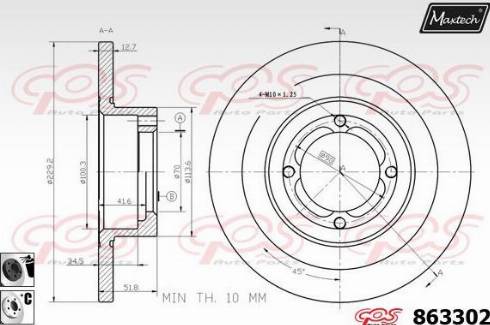 Maxtech 863302.6060 - Kočioni disk www.molydon.hr