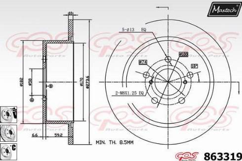 Maxtech 863319.6980 - Kočioni disk www.molydon.hr