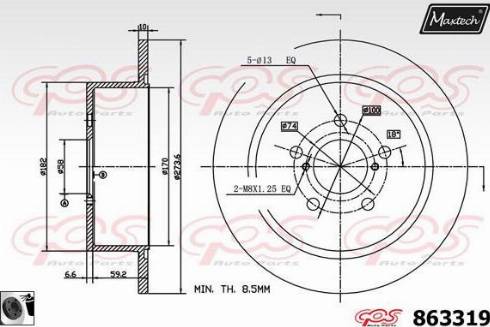 Maxtech 863319.0060 - Kočioni disk www.molydon.hr