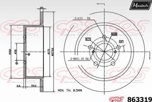 Maxtech 863319.0000 - Kočioni disk www.molydon.hr