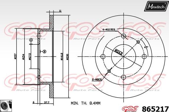 Maxtech 863319 - Kočioni disk www.molydon.hr