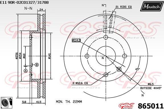 Maxtech 863312 - Kočioni disk www.molydon.hr