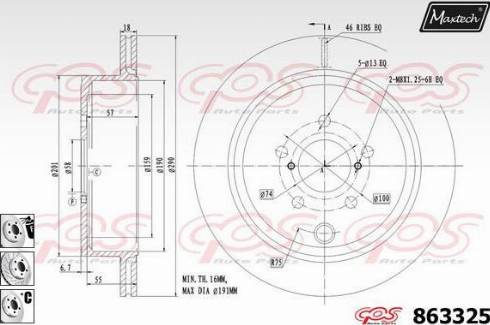 Maxtech 863325.6980 - Kočioni disk www.molydon.hr