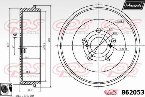 Maxtech 862053.0060 - Bubanj kočnica www.molydon.hr