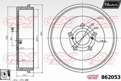 Maxtech 862053.0080 - Bubanj kočnica www.molydon.hr