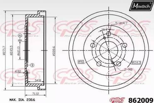 Maxtech 862009.0000 - Bubanj kočnica www.molydon.hr