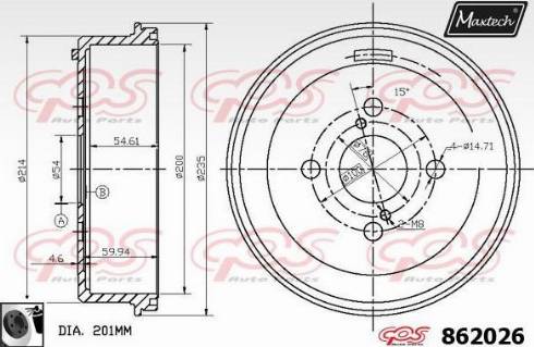 Maxtech 862026.0060 - Bubanj kočnica www.molydon.hr