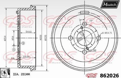 Maxtech 862026.0080 - Bubanj kočnica www.molydon.hr