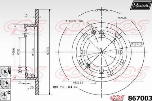 Maxtech 867003.6880 - Kočioni disk www.molydon.hr