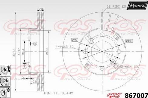 Kavo Parts BR-5805-C - Kočioni disk www.molydon.hr