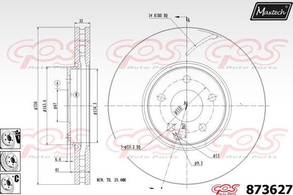 Maxtech 800103 - Vijak, kočioni disk www.molydon.hr