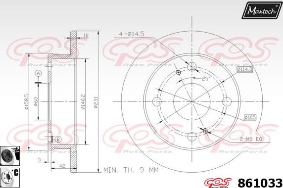 Maxtech 800110 - Vijak, kočioni disk www.molydon.hr