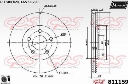 Maxtech 811159.0060 - Kočioni disk www.molydon.hr