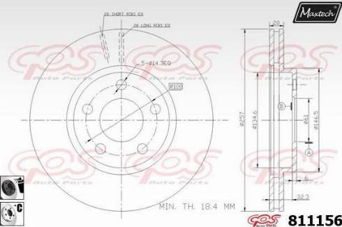 Maxtech 811156.6060 - Kočioni disk www.molydon.hr